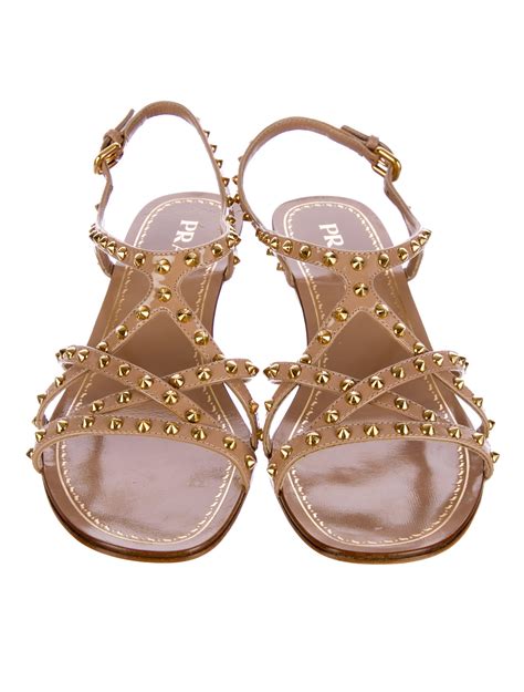 women prada sandals|prada studded pony skin sandals.